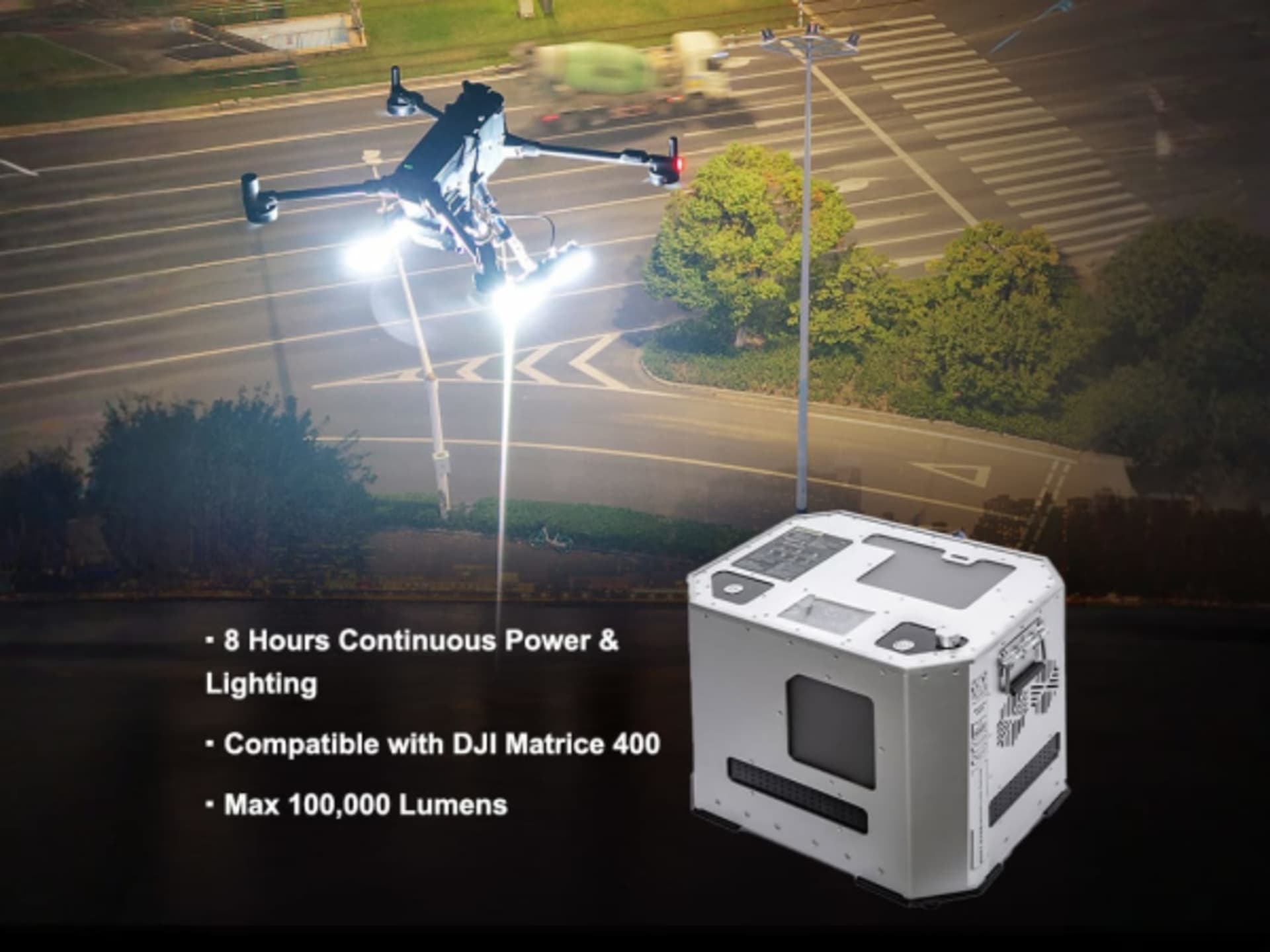 DJI Matrice 400 Tethered Lighting Drone Solution M400S