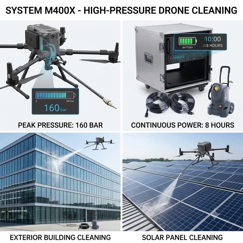 Cleaning Drone Technology: How M400X Is Transforming Building Exterior Cleaning